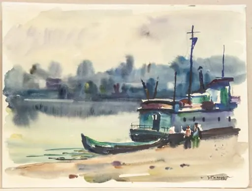 Dunărea la Tulcea, by Constantin Găvenea