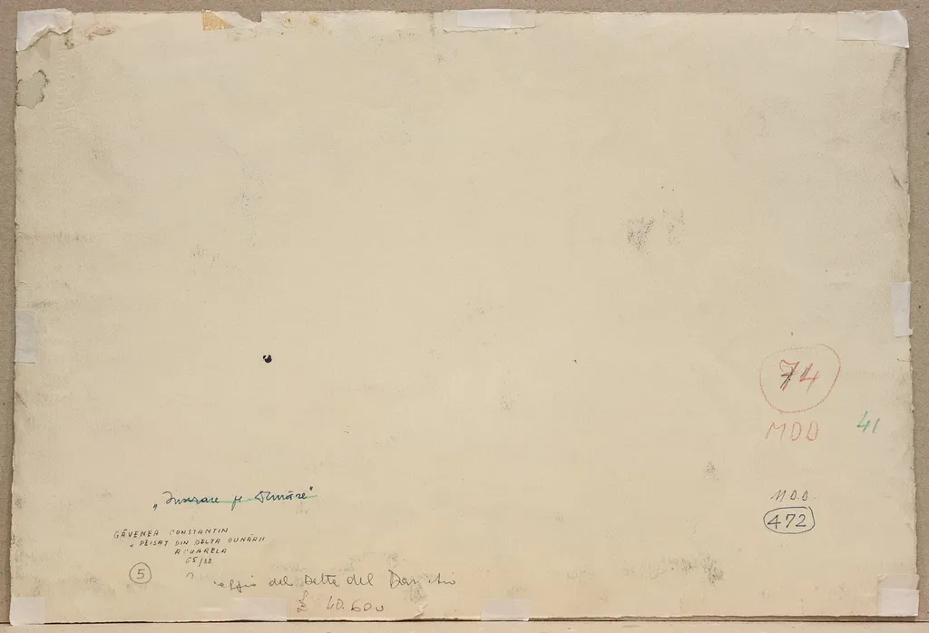 Înserare pe Dunăre, by Constantin Găvenea, unspecified, 1950