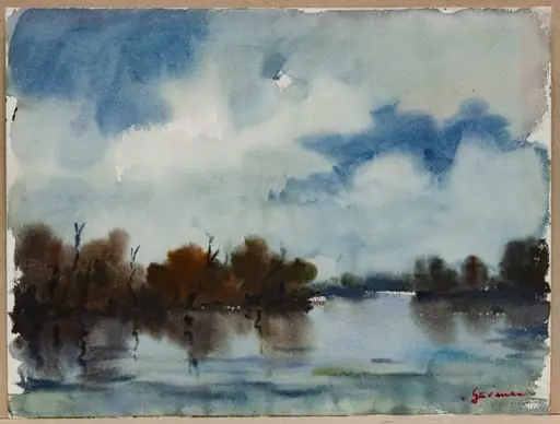 Peisaj în Deltă, by Constantin Găvenea