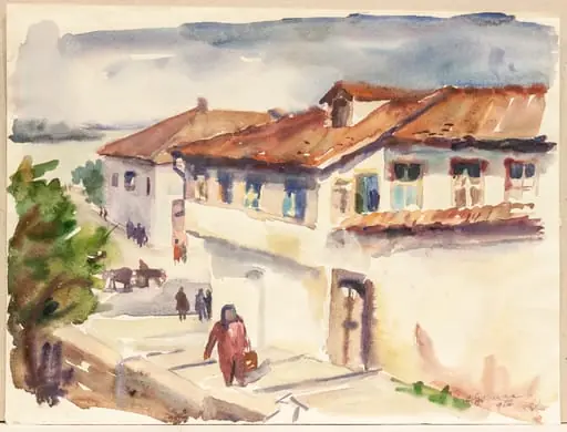 verso: Peisaj dunărean;, by Constantin Găvenea