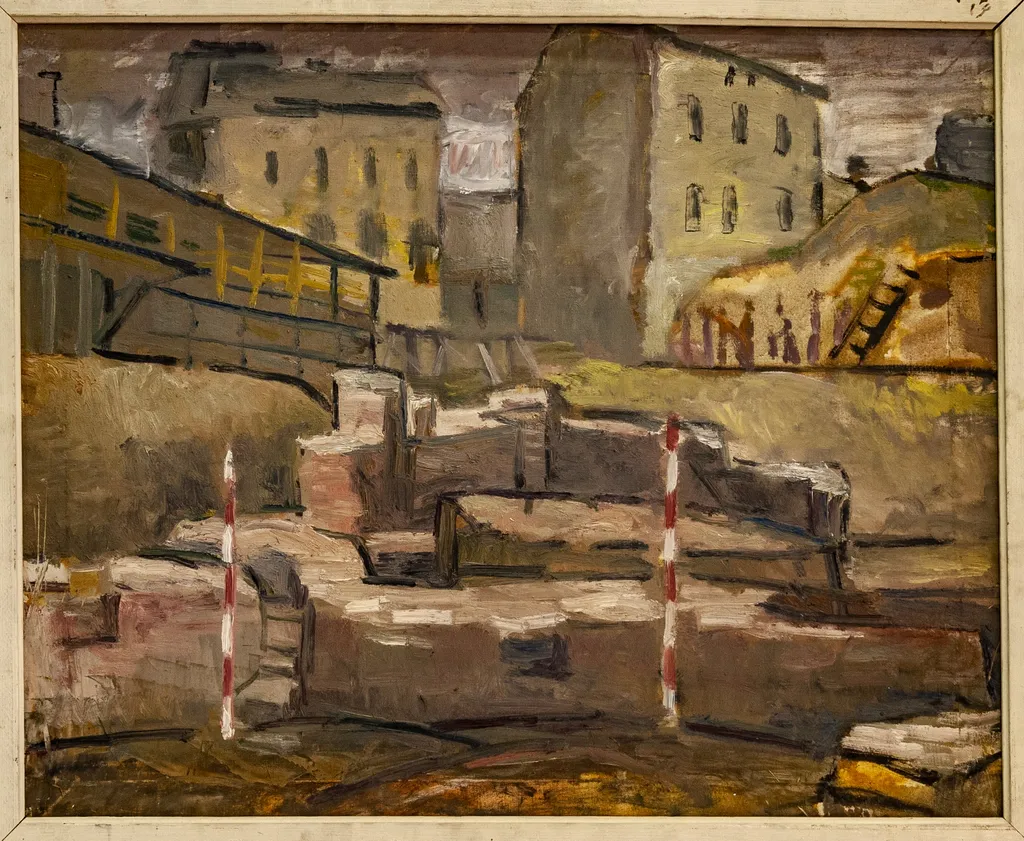 Șantier cu mozaic, by Constantin Georgescu