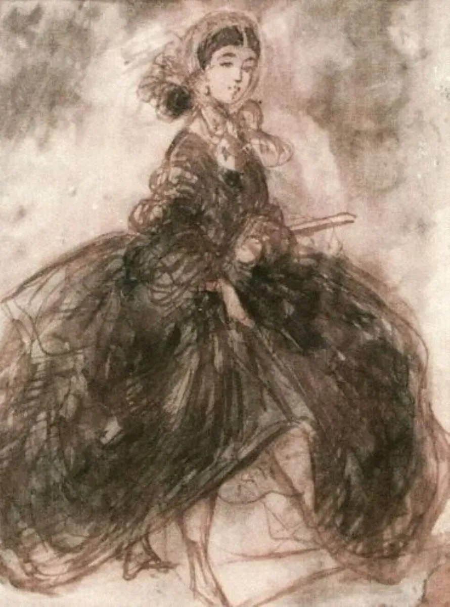 O loretă, by Constantin Guys, 1852