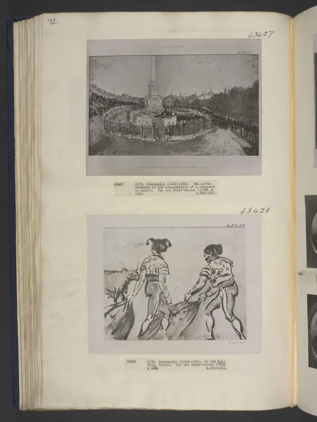 Religious ceremony at the inauguration of a Monument in Madrid., by Constantin Guys, 4