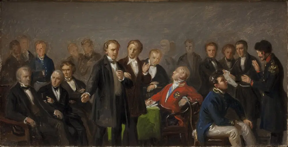 Den grundlovgivende forsamling, by Constantin Hansen