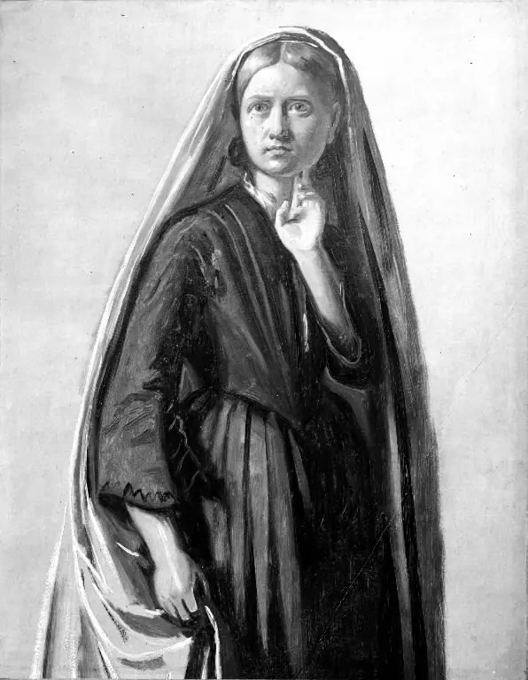 Studie af en ung kvinde (Oline Købke), by Constantin Hansen