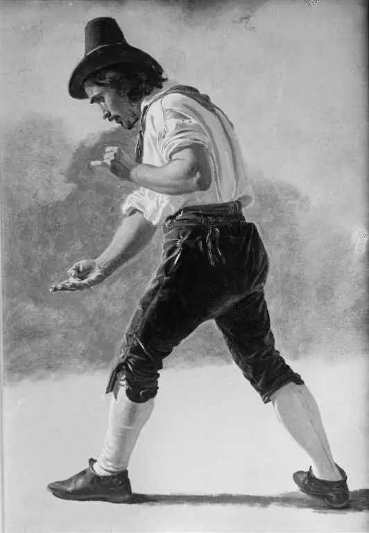 Study of a Roman Playing Morra, by Constantin Hansen