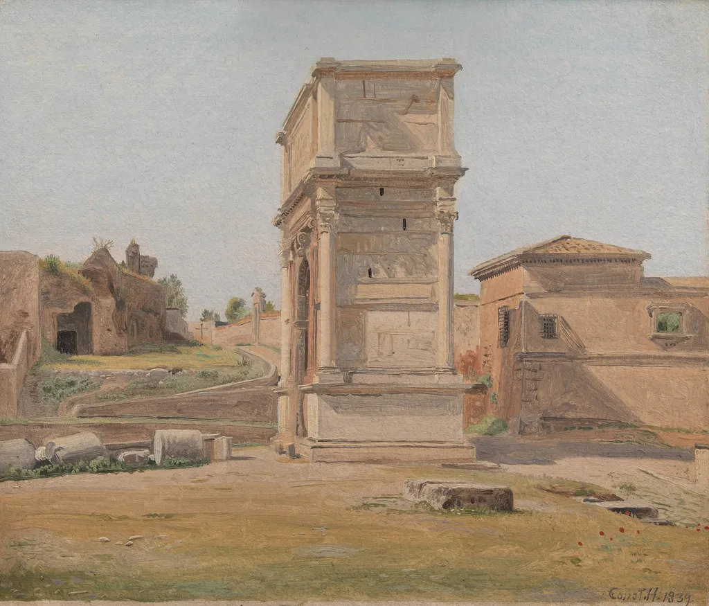 The Arch of Titus in Rome, by Constantin Hansen, unspecified, 1839