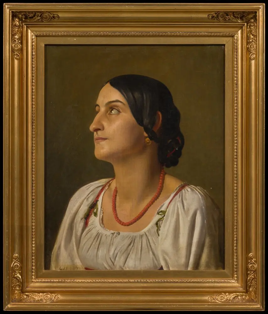 Woman from Sora. Study for altar board in Valby Church, by Constantin Hansen