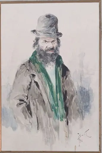Portret de evreu, by Constantin Jiquidi