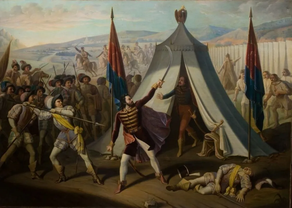 Uciderea lui Mihai Viteazul, by Constantin Lecca, 1845