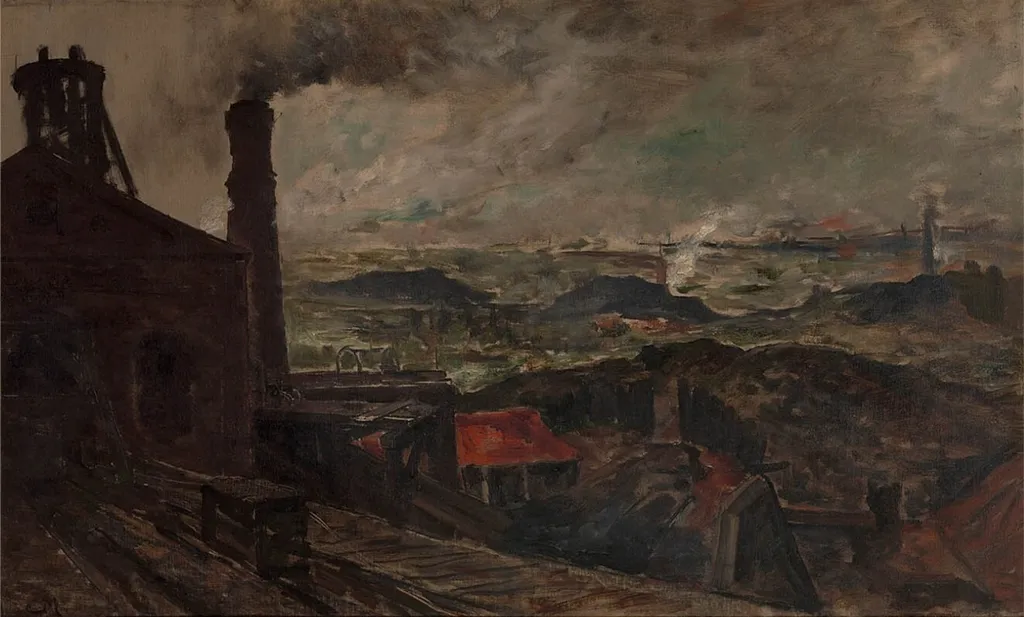 Mining Area, by Constantin Meunier, oil, 1892