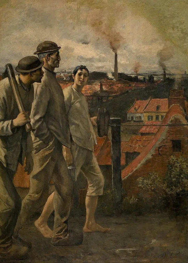 Return of the Miners, by Constantin Meunier