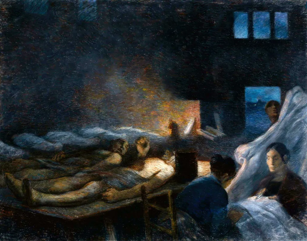 The disaster in the Agrappe coal mine, by Constantin Meunier, unspecified, 1893