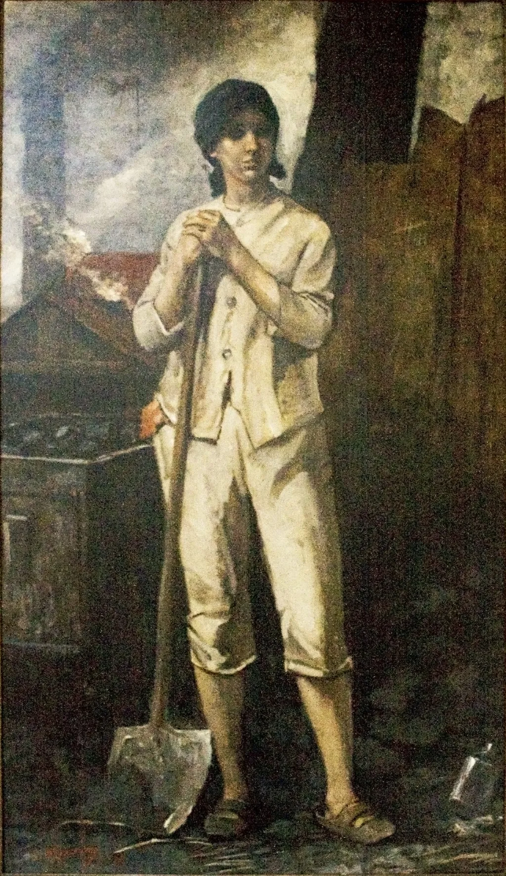 The hiercheuse, by Constantin Meunier, oil, 1894