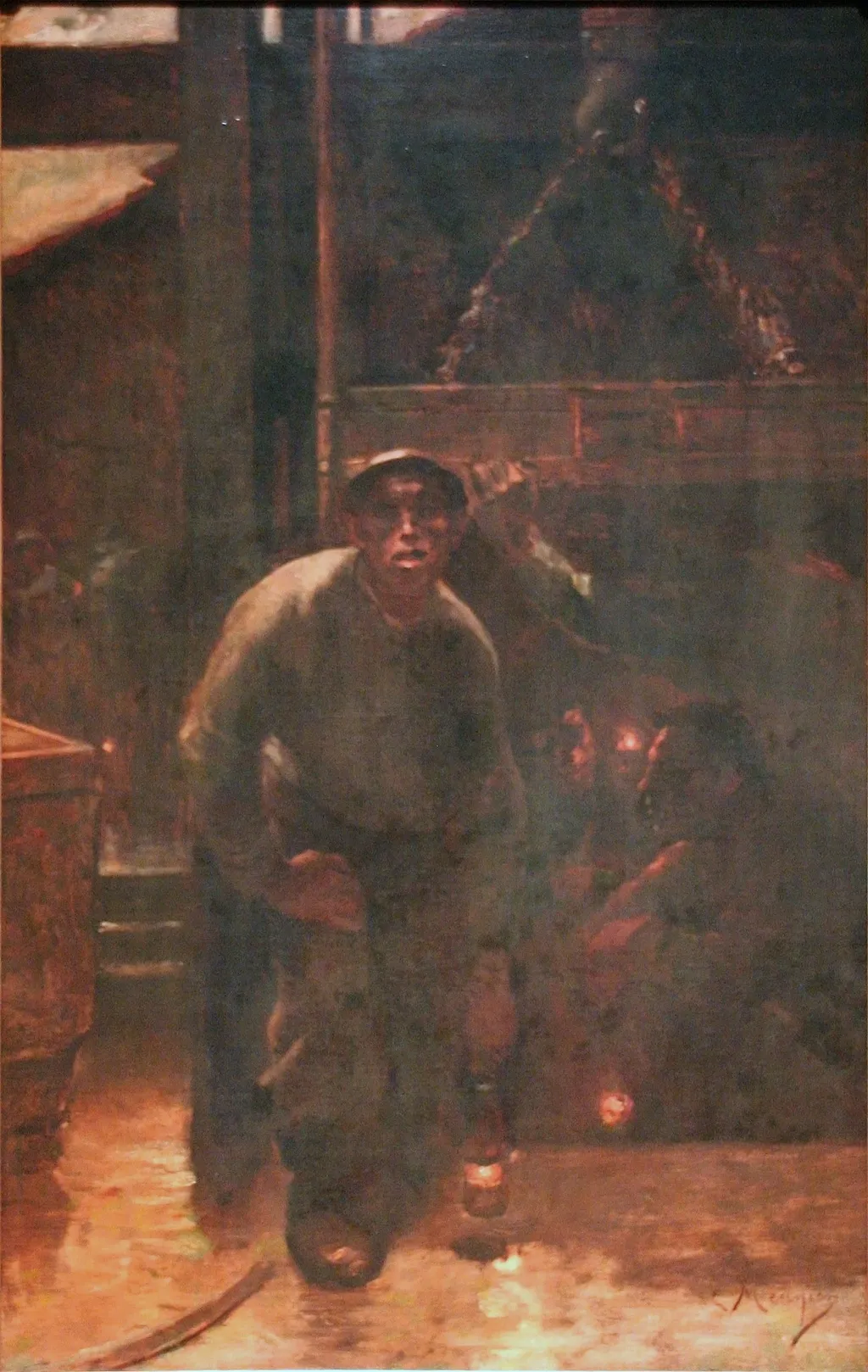 The Pithead, by Constantin Meunier, oil, 1850