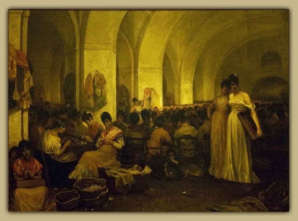 Tobacco Factory, Seville, by Constantin Meunier, oil, 1892