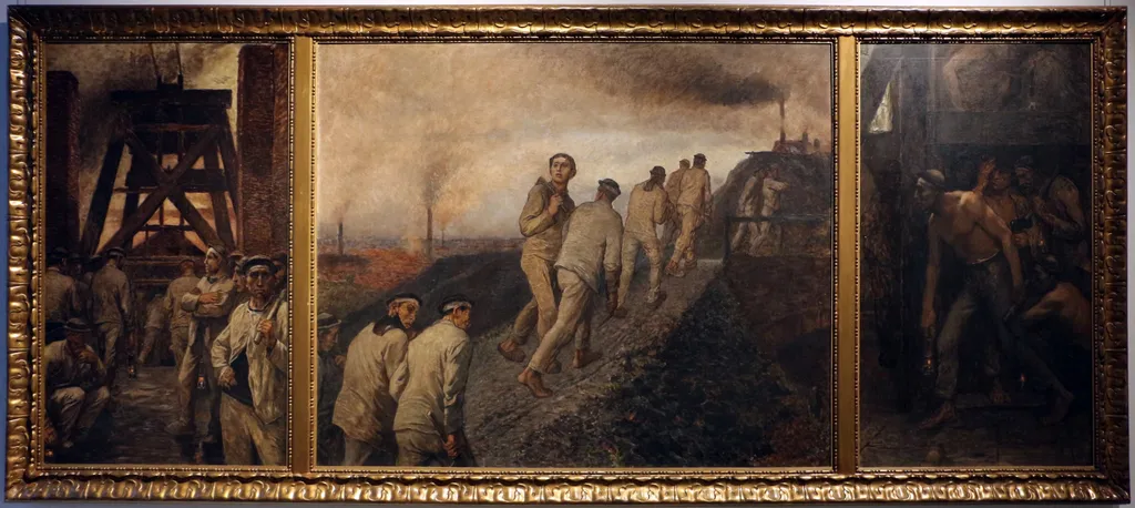 Triptych of the Mine, by Constantin Meunier, unspecified, 1902