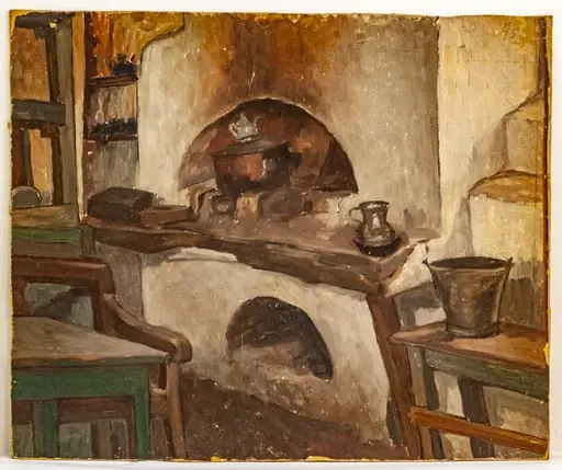 Interior țărănesc - Balcic, by Constantin Petrescu-Dragoe