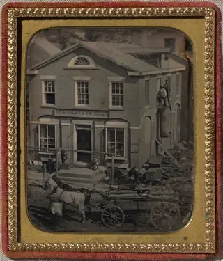 Construction of the John Stewart Store, 1856
