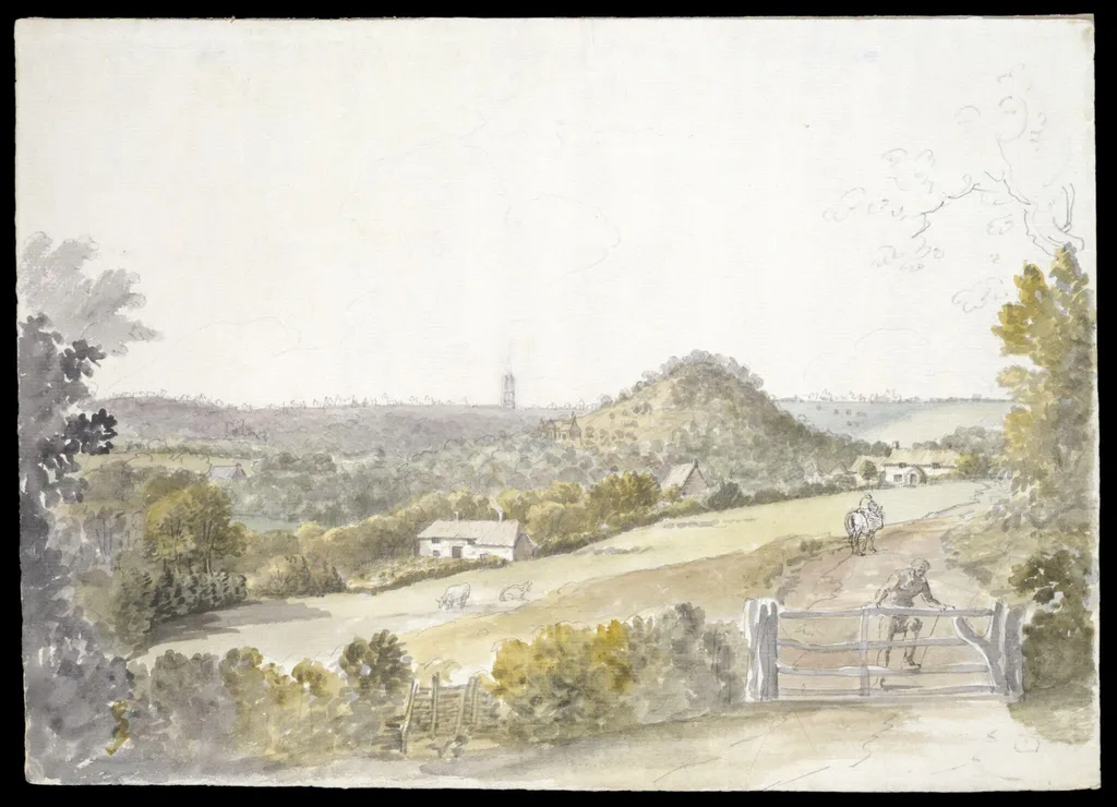 Near Stourhead, by Coplestone Warre Bampfylde, watercolor, 1770