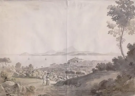 The bay of Naples looking towards Ischia, by Coplestone Warre Bampfylde