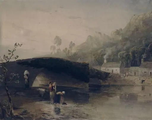 Beddgelert Bridge, by Copley Fielding