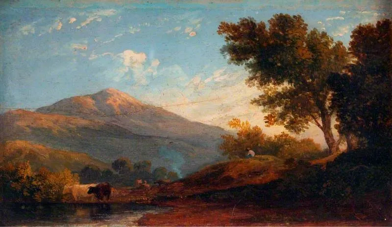 Mountain Landscape, by Copley Fielding, oil, 1831