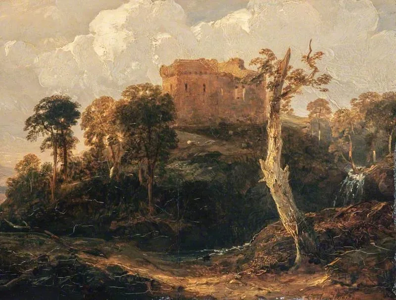 Newark Castle, by Copley Fielding, oil, 1810