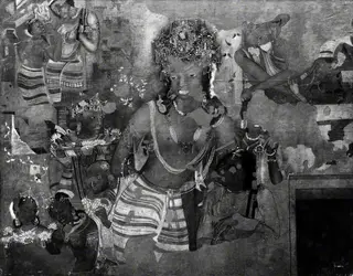 Copy of Painting inside the Caves of Ajanta (cave 1)