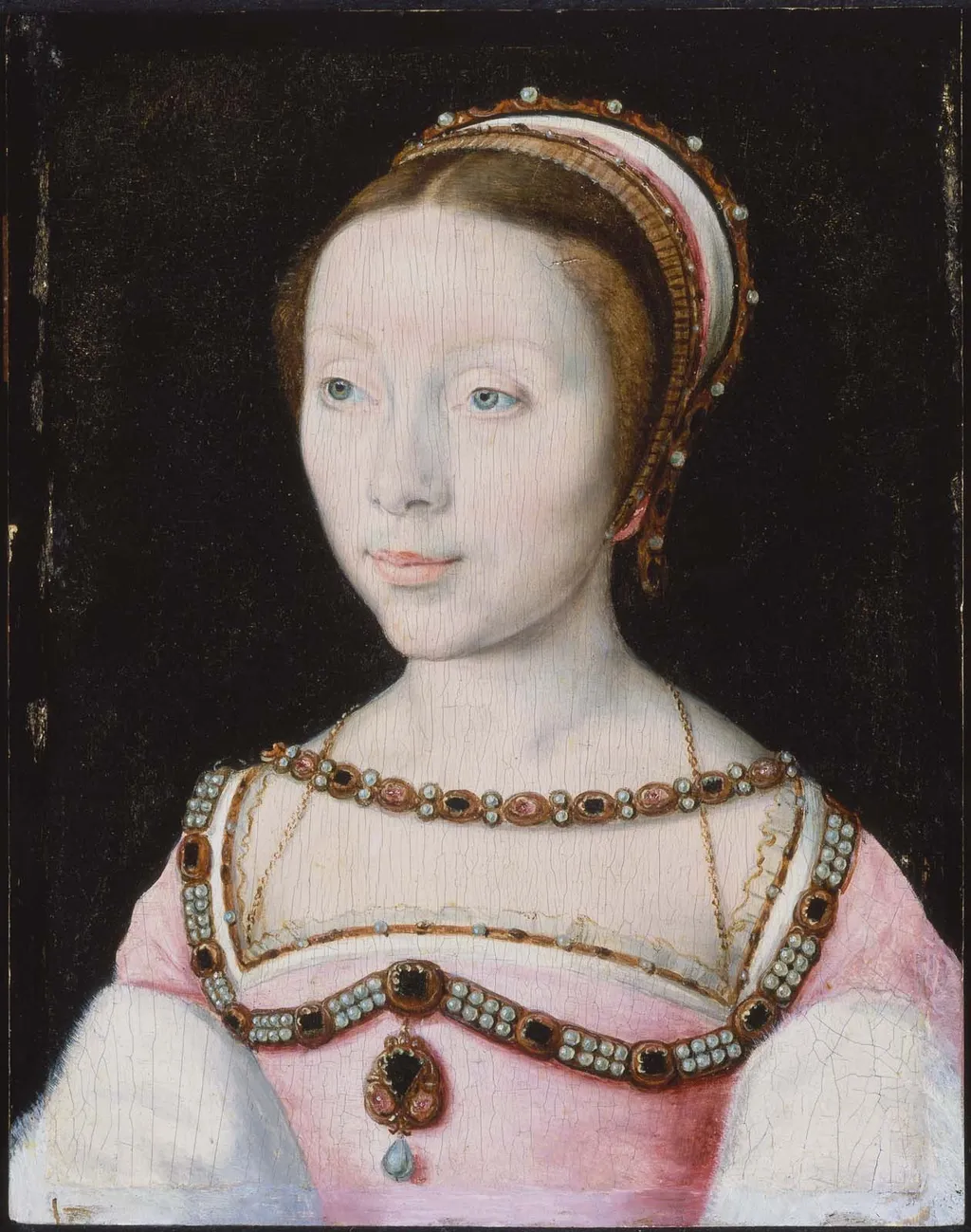 Françoise de Longwy, by Corneille de Lyon, oil, 1554