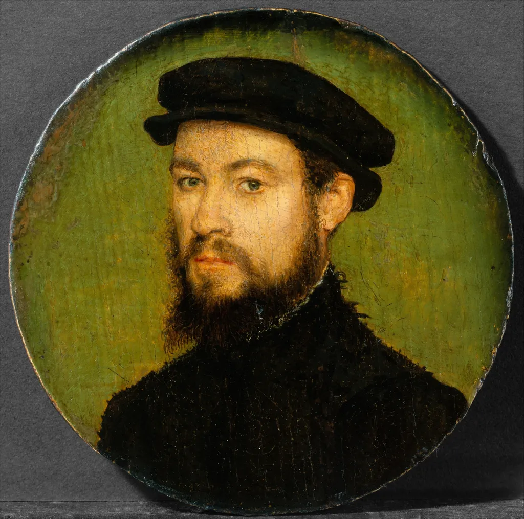 Portrait of a Man, by Corneille de Lyon, oil, 1545