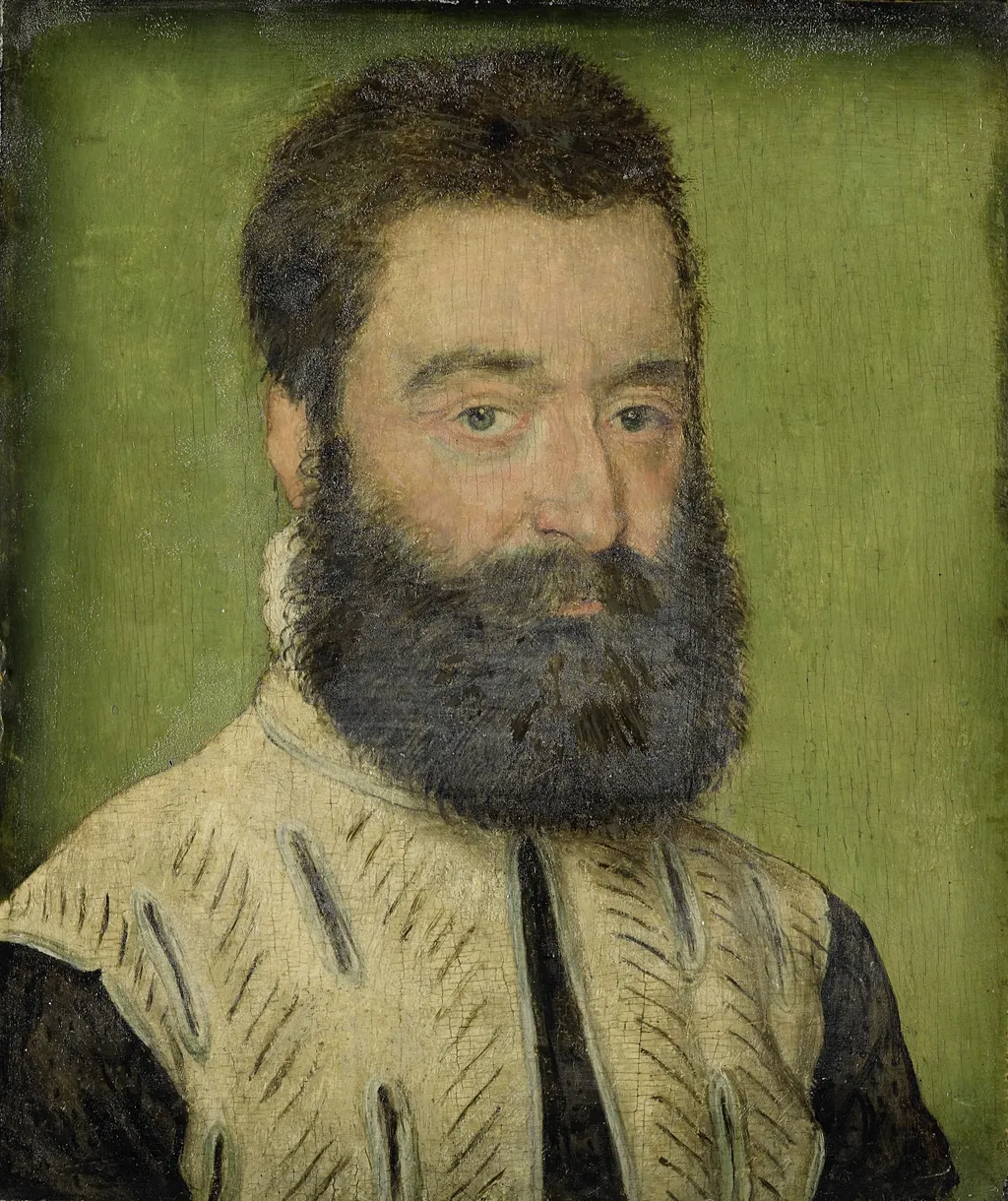 Portrait of Barthélemy Aneau, by Corneille de Lyon, oil, 1540