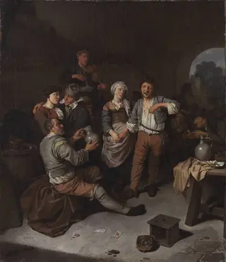 Bauern belustigen sich in einer Schenke, by Cornelis Bega