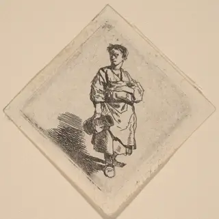 The Woman with the Jug, Standing, by Cornelis Bega