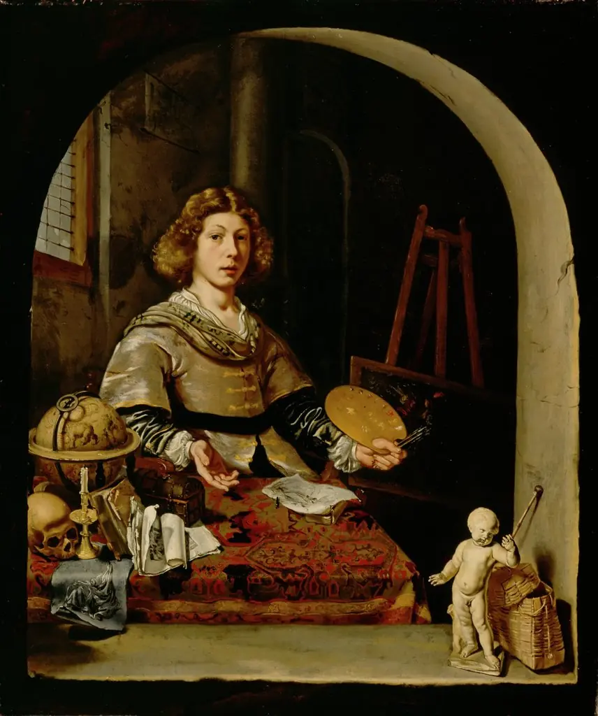 The Artist in His Studio, by Cornelis Bisschop