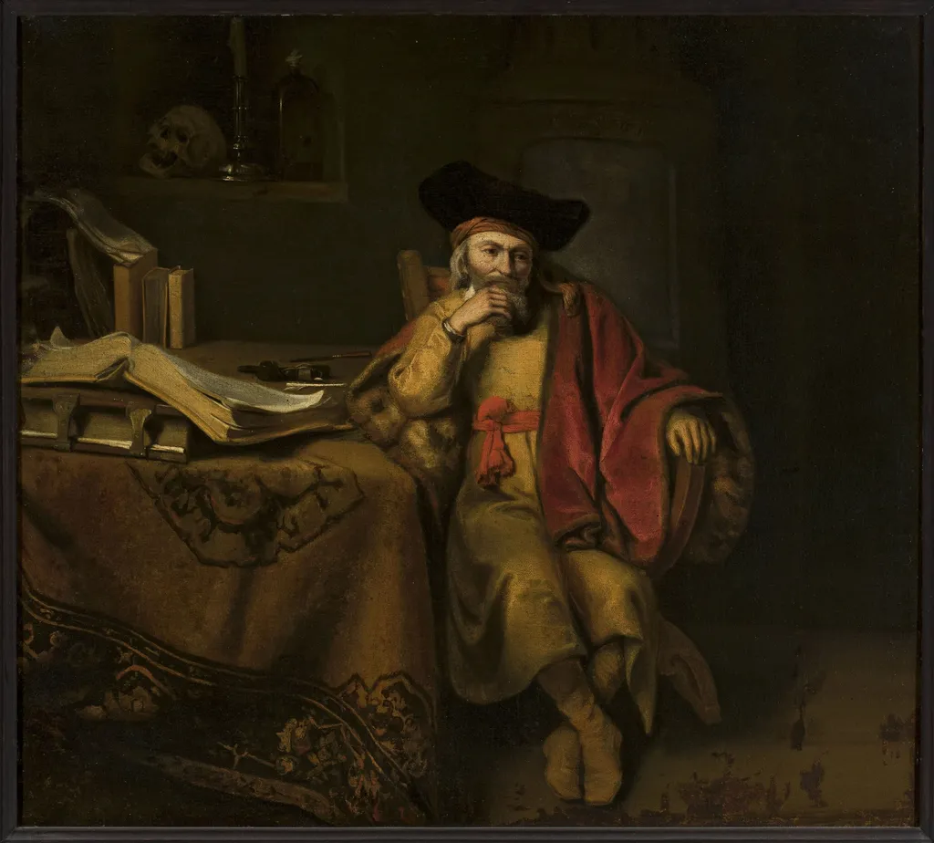 Uczony, by Cornelis Bisschop, oil, 1662