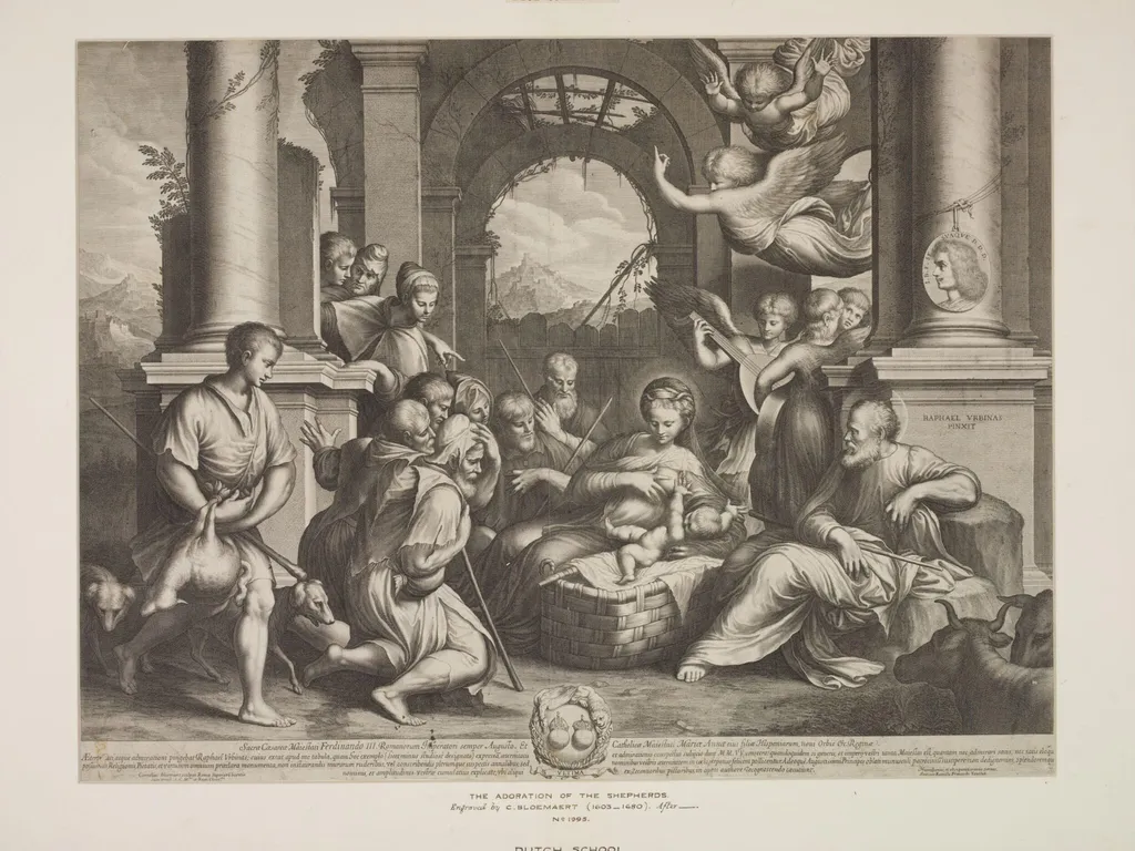 Adoration of the Shepherds, by Cornelis Bloemaert, 1650