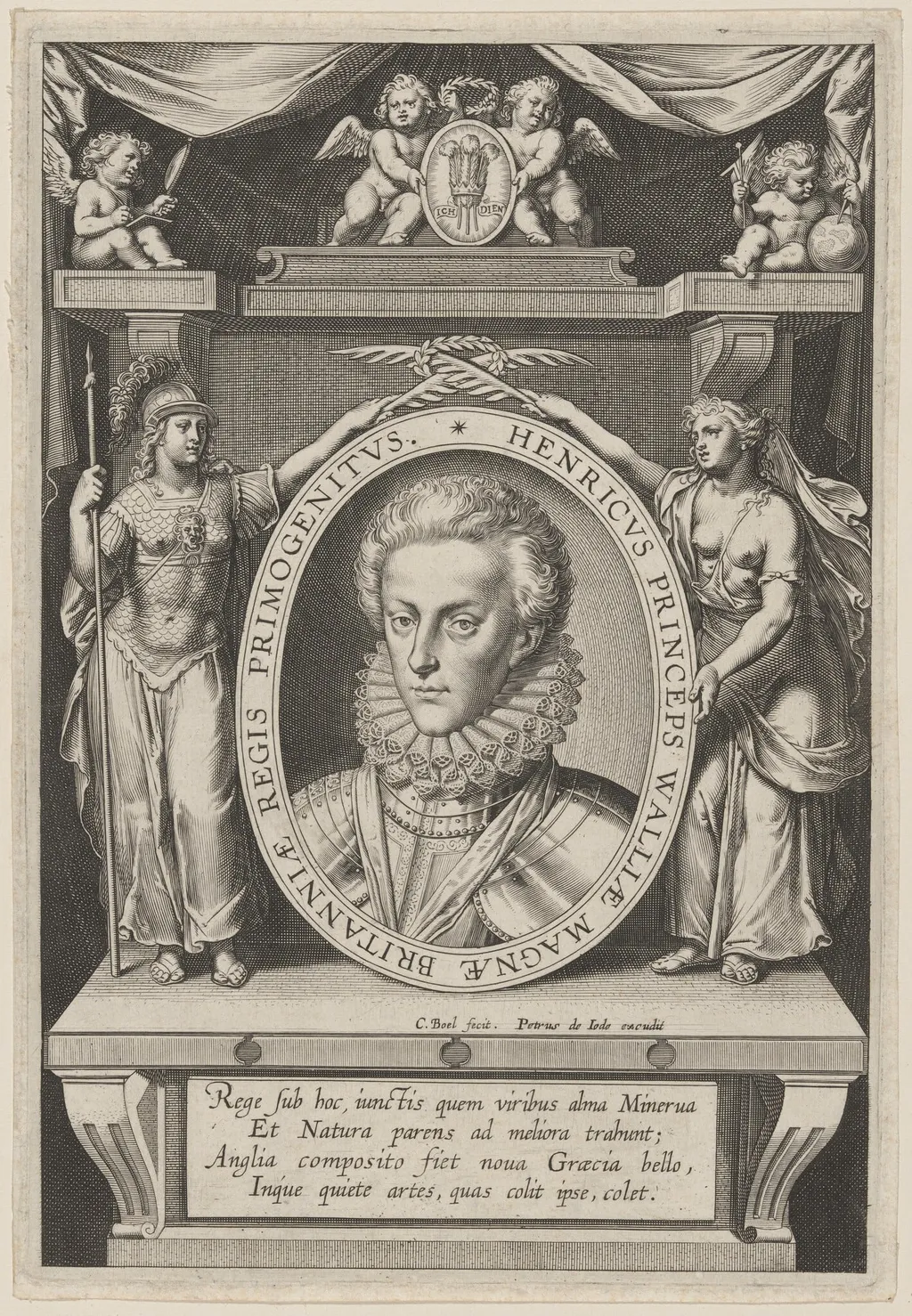 Henry Frederick, Prince of Wales, by Cornelis Boel, ink, 1598