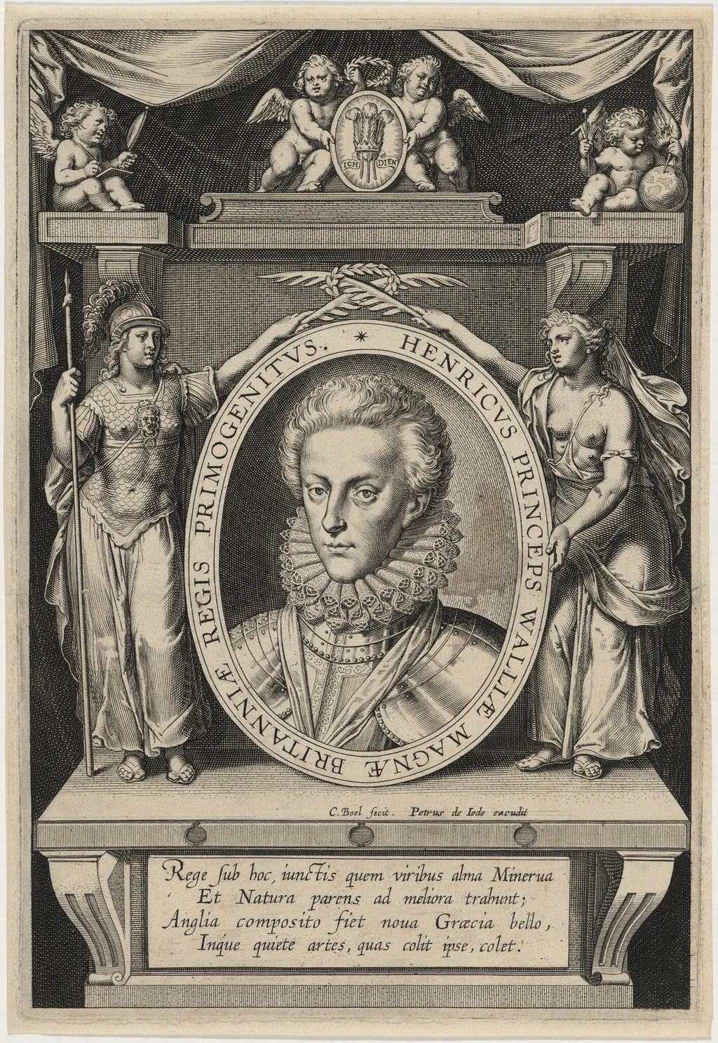 Henry Frederick, Prince of Wales, by Cornelis Boel, ink, 1598