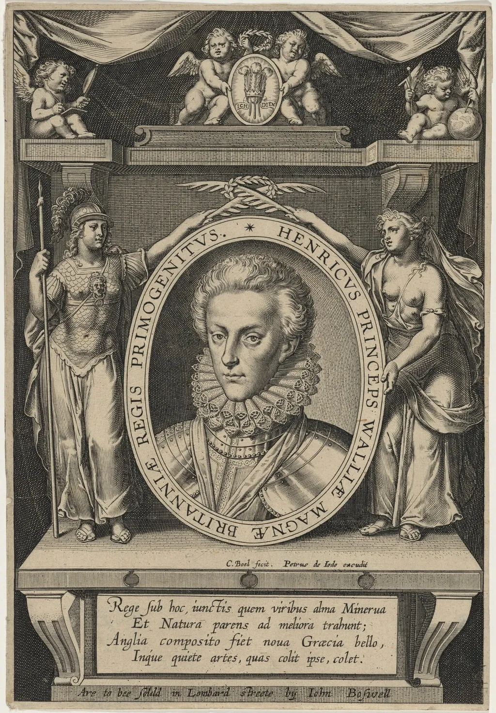Henry Frederick, Prince of Wales, by Cornelis Boel, ink, 1598