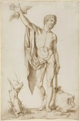 Allegory of Poverty Hindering Wit, by Cornelis Cort
