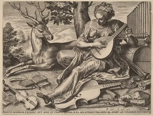 Auditus (Hearing), by Cornelis Cort
