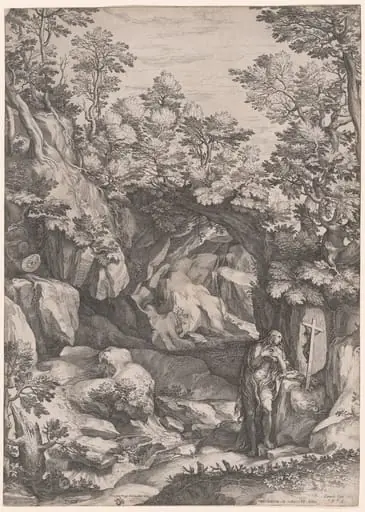 Landscape with a Penitent Magdalene, by Cornelis Cort