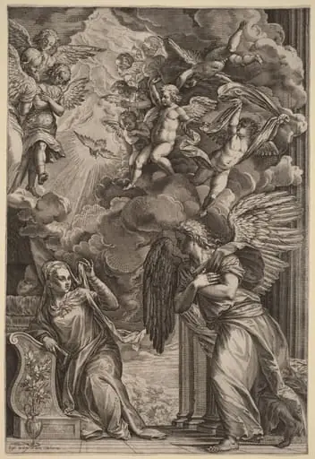 The Annunciation, by Cornelis Cort