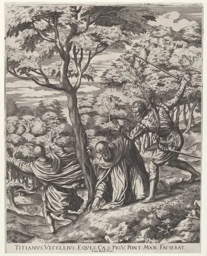 The Assassination of Saint Peter Martyr, by Cornelis Cort