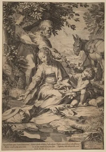 The Rest on the Return from Egypt, by Cornelis Cort