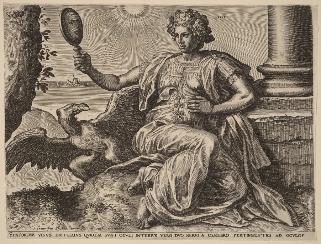 Visus (Sight), by Cornelis Cort, ink, 1561
