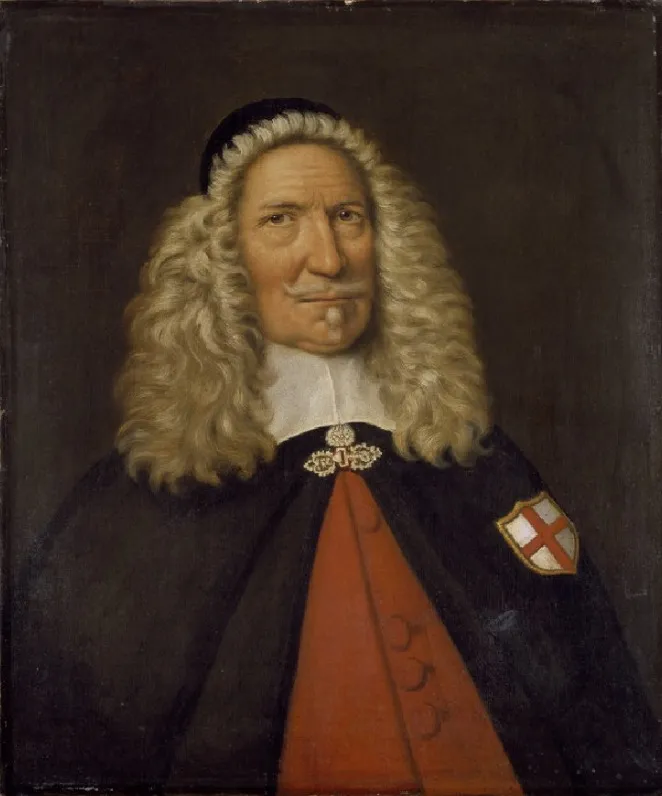 Portrait of Captain Nicholas Burgh, by Cornelis de Neve, oil, 1650