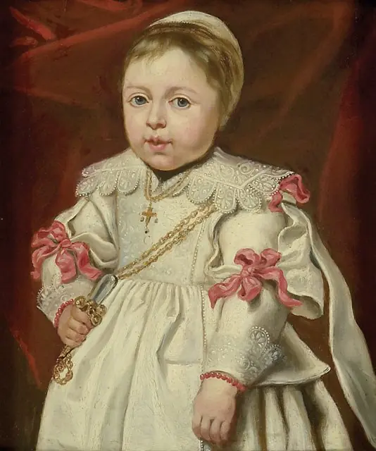 Portrait of a Child holding a Rattle, by Cornelis de Vos
