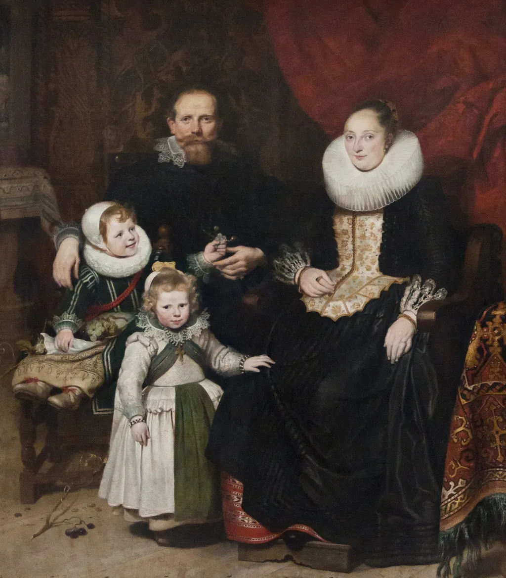 Self-portrait with family, by Cornelis de Vos, oil, 1621